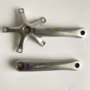 Shimano 105 Hollowtech Double Crankset 9sp FC-5501 172.5mm Silver Crank Arm VTG